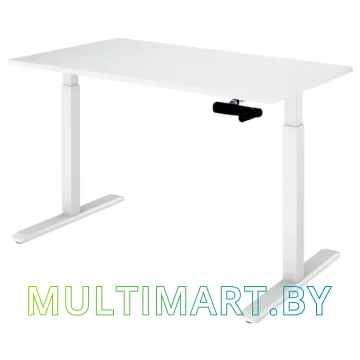 Стол для работы стоя ErgoSmart Manual Desk 1380x800x18 мм (альпийский белый/белый)